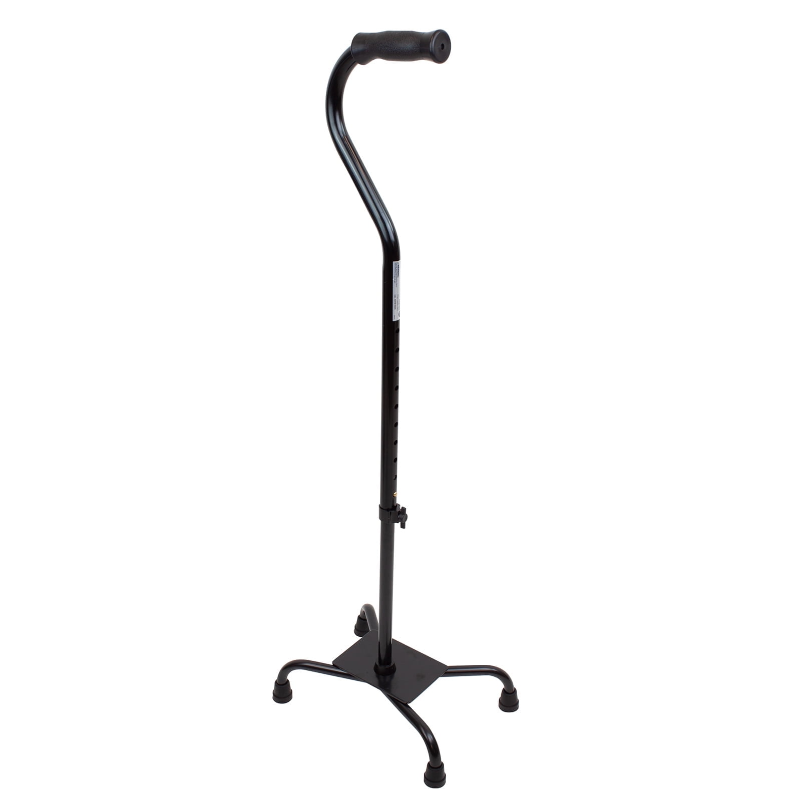 Dynarex Quad Cane with Large Base, 300 Pound Weight Capacity, Black, 1 ...