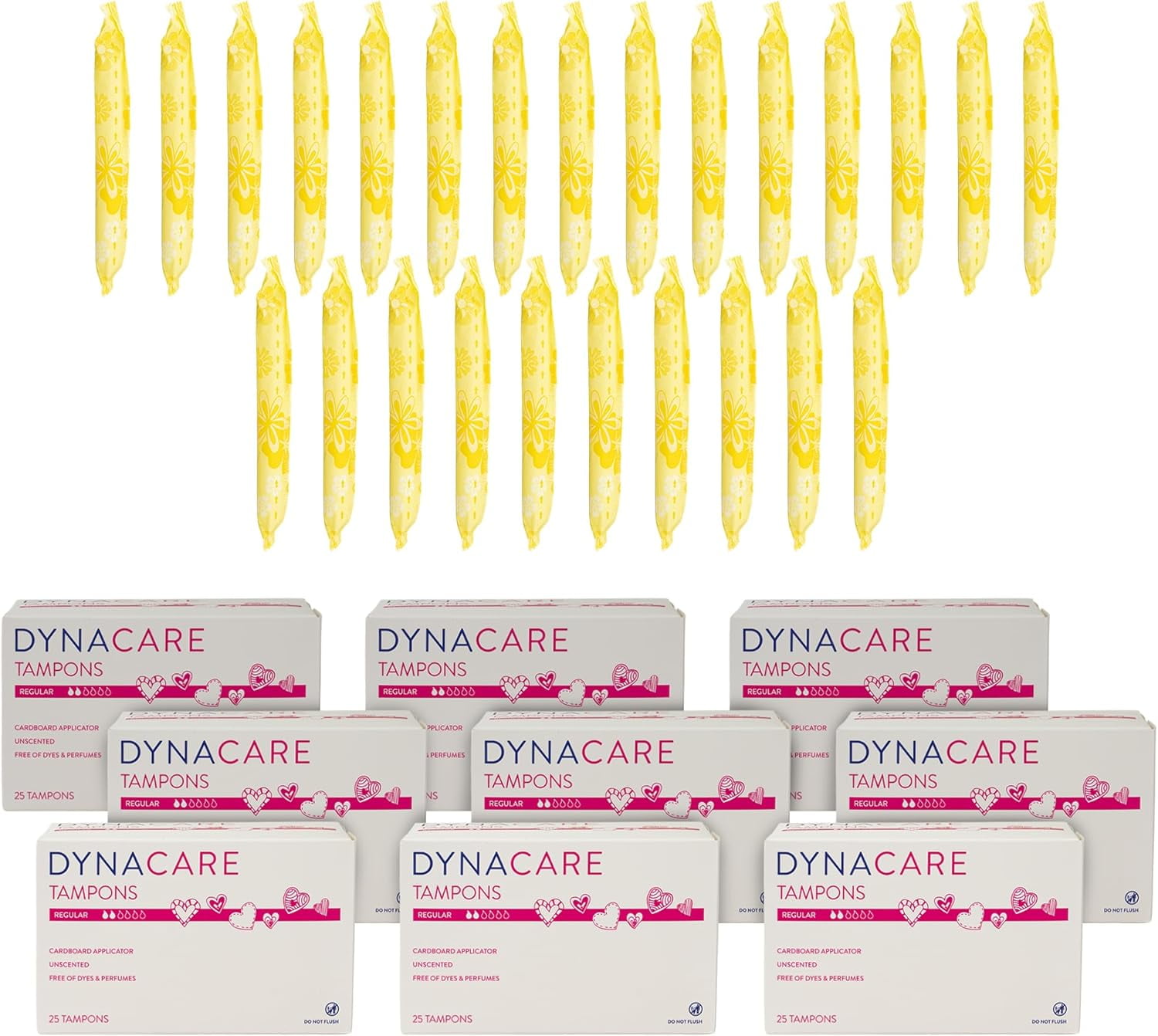 Dynarex Regular Tampons Bulk Feminine Hygiene Product with Cardboard