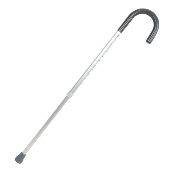 Dynarex Round Handle Cane with Vinyl Grip, Provides Mobility Support in a Classic Cane Design with Adjustable Height, 250 lb. Weight Capacity, Silver, 1 Cane