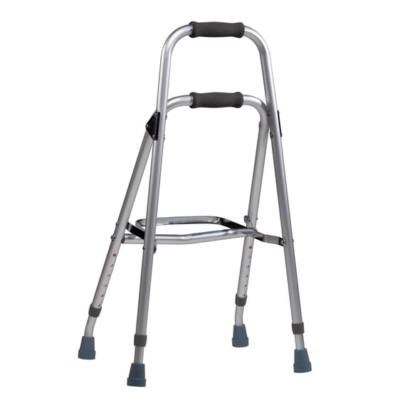 Dynarex Side Style One-Arm Walker - Recommended User Height 5'1" - 5'10" & 300 lb. Weight Capacity, Height Adjustable, Silver, 1 Unit