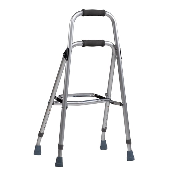 Dynarex Side Style One-Arm Walker - Recommended User Height 5'1" - 5'10" & 300 lb. Weight Capacity, Height Adjustable, Silver, 1 Unit