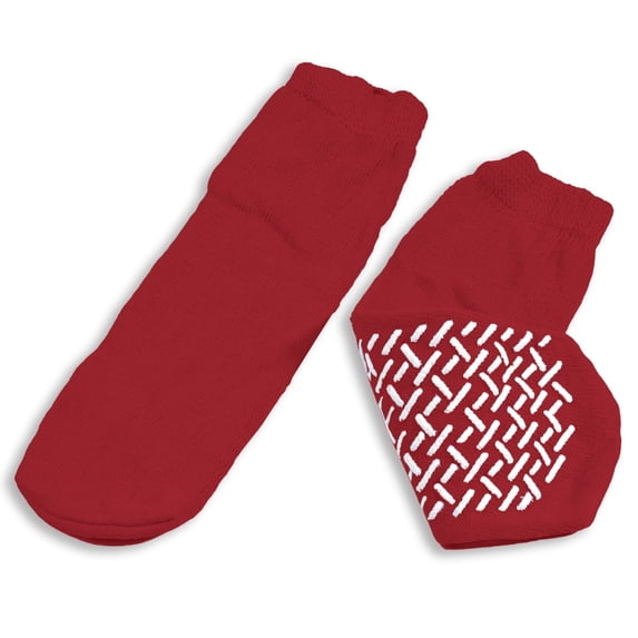 Dynarex Slipper Socks Single Sided Small Child Red, Each