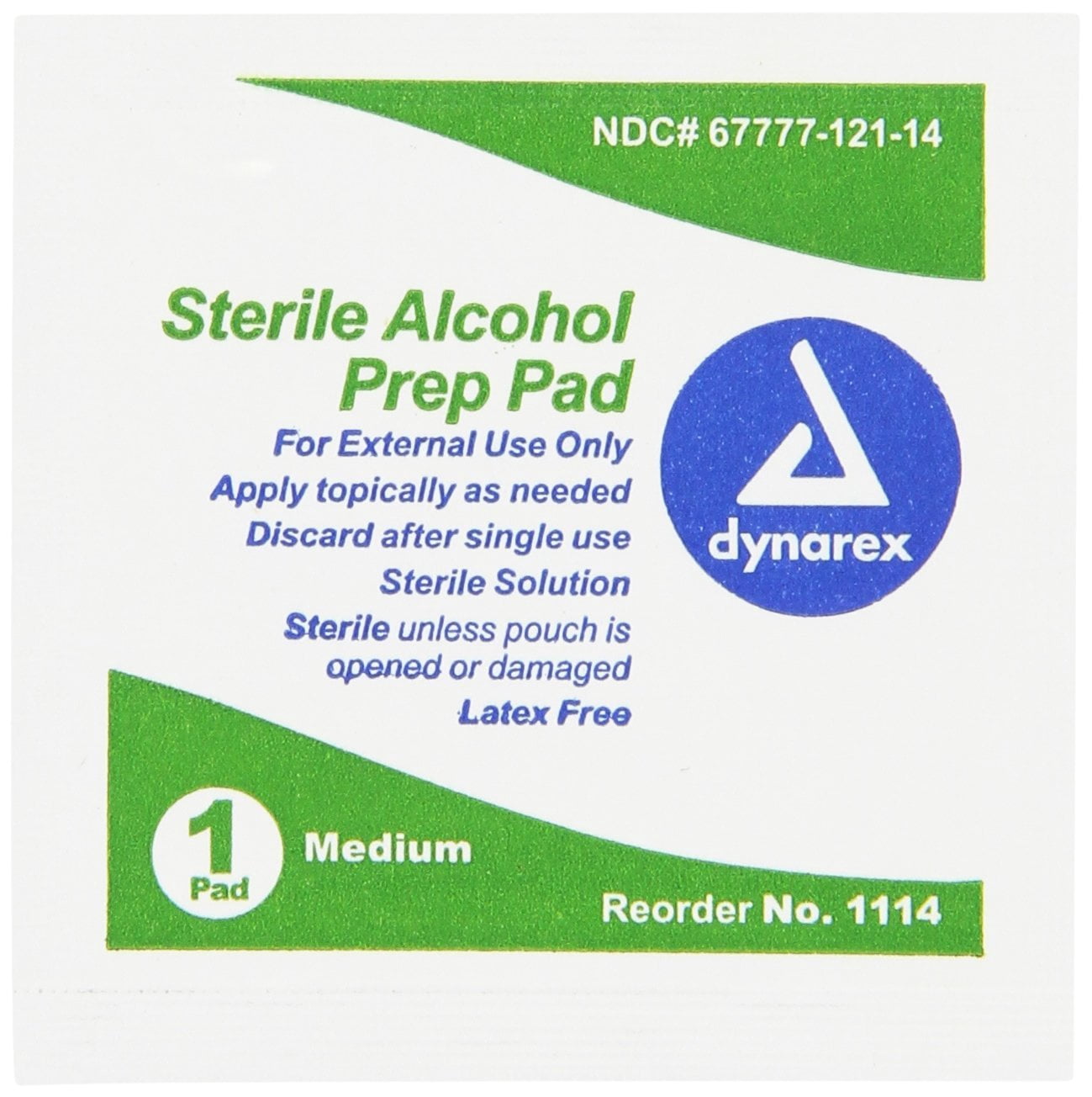 Dynarex Sterile Alcohol Prep Pad, Medium, 100 Count - Walmart.com