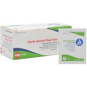 Dynarex Sterile Alcohol Prep Pads, Large 100 Each