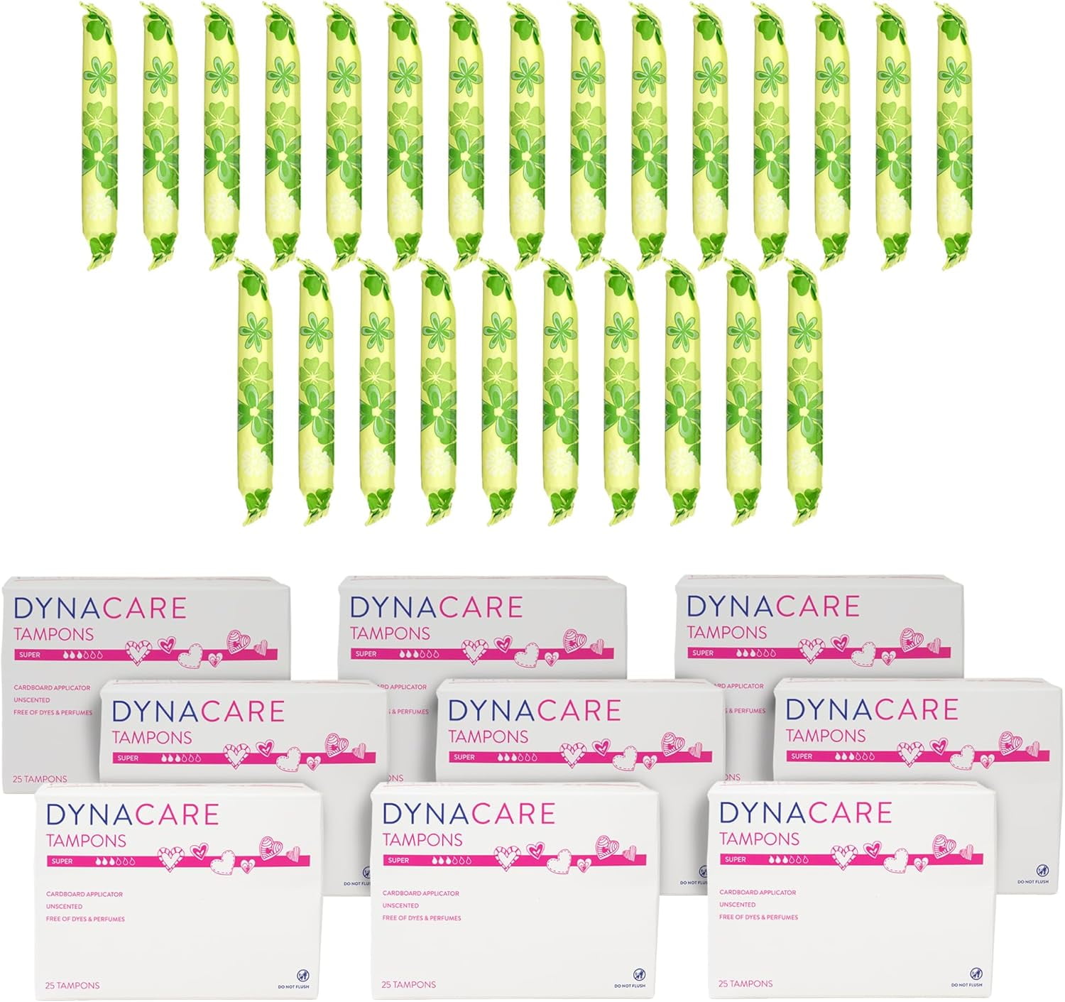 Dynarex Super Tampons Bulk Feminine Hygiene Product with Cardboard