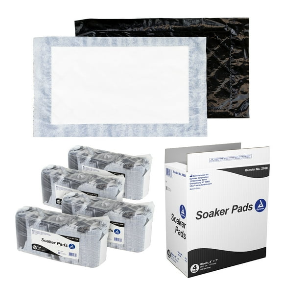 Dynarex Tattoo Aftercare Soaker Pads - Absorbent & Breathable Tattoo Bandage with Polyethylene Film - Protective Bandage for Tattoo Recovery & Open Wounds - Size 4" x 7", 1 Case of 2,000 Bandages