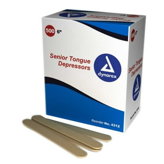 6'' Senior Tongue Depressors [Pack of 500] Non-Sterile 6 inch Tongue  Depressor Wooden Waxing Spatulas Applicator Sticks with Smooth Edges for  Wax