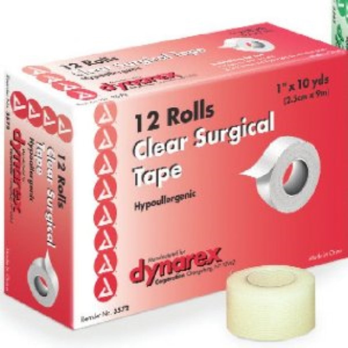 TRANSPARENT SURGICAL TAPE, 1 X 10 YDS, CLEAR, 12/PACK