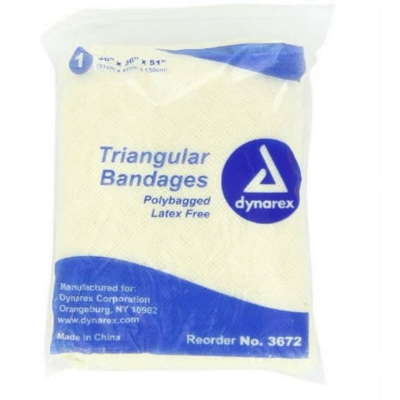 Dynarex Triangular Bandage 36x36x51, 12 Count
