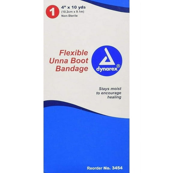 Dynarex Unna Boot Bandage 4 Inches X 10 Yards - 1, 3 Pack