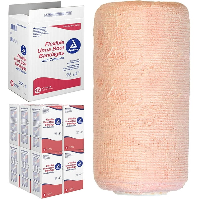 Dynarex Unna Boot Bandage, Individually Packaged, Provides Customized Compression as Treatment