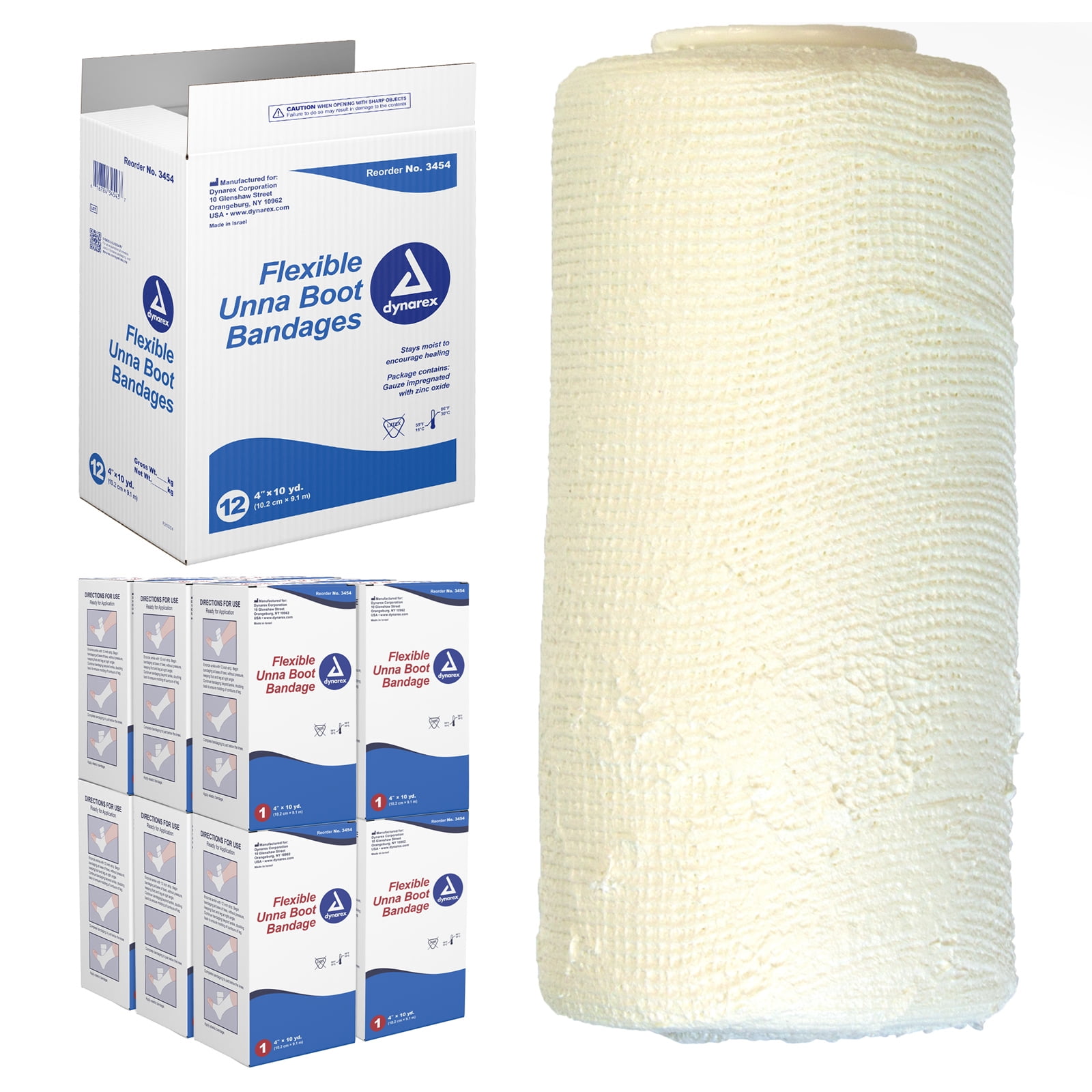 Dynarex Unna Boot Bandage, Individually Packaged, Provides Customized