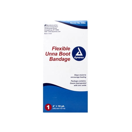 Dynarex Unna Boot Flexible Non-Sterile Bandage 4 Inches x 10 Yards Each