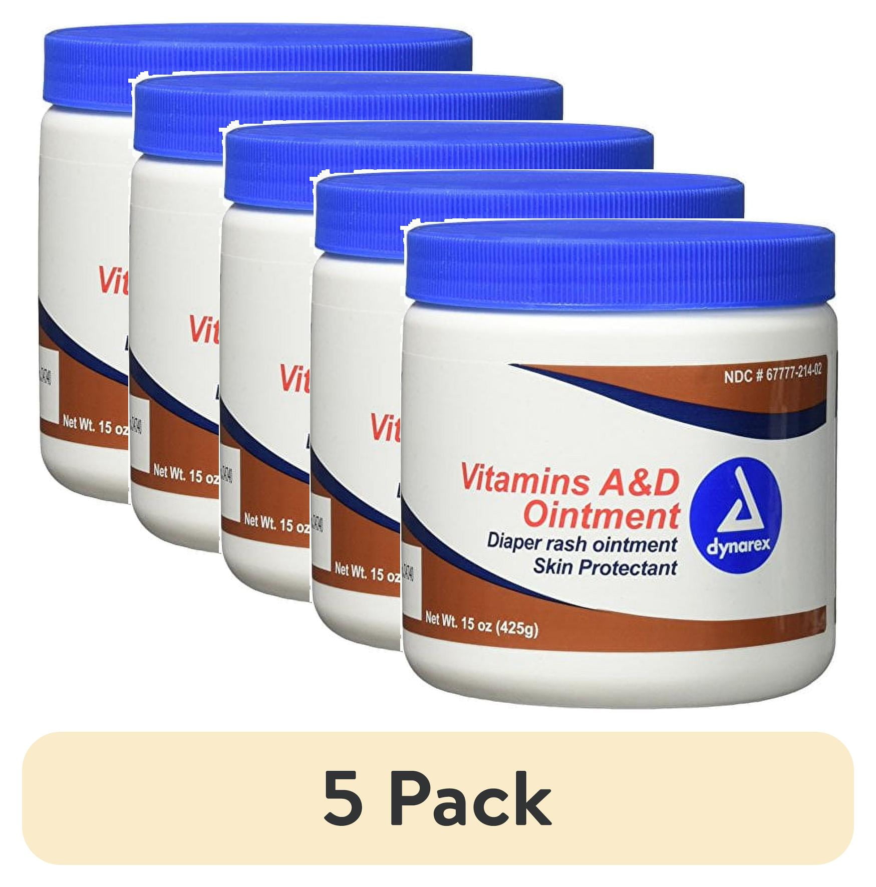 (5 pack) Dynarex Vitamin A&D Ointment, Diaper Rash Treatments, 15 oz ...