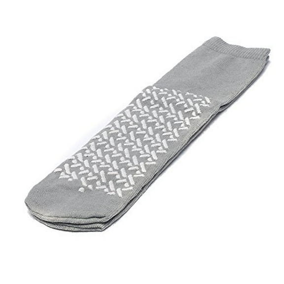 Dynarex Women's Lightweight Cotton Slipper Socks, Gray