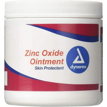 Dynarex Zinc Oxide Ointment White 15 Oz Jar | Diaper Rash Cream | Zinc Oxide Ointment for Adults | Antiseptic Healing Cream | Barrier Cream | Multipurpose Healing Ointment | Butt Paste Sensitive Skin