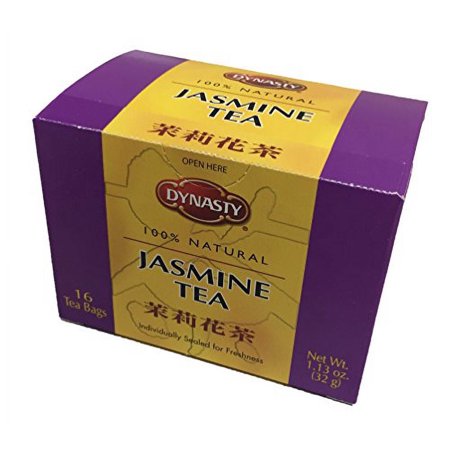 Dynasty 100% Natural Tea 16 Individual Tea Bags Per Pack (Jasmine, 1 Pack)