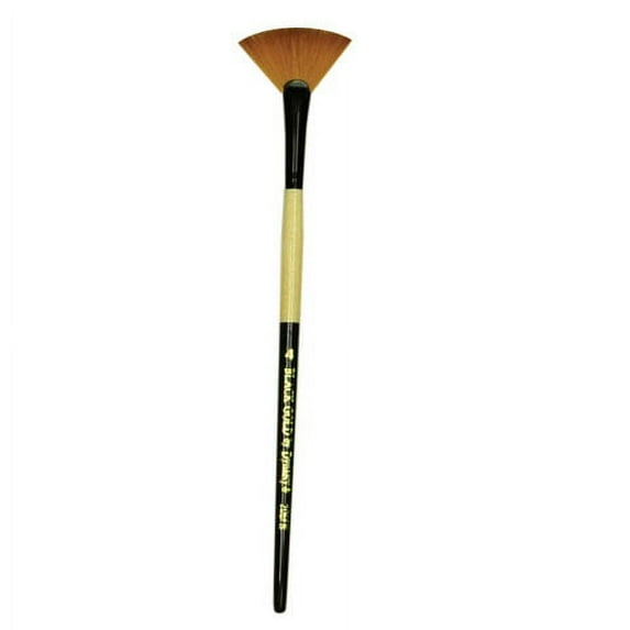 Dynasty Black Gold Brush - Fan, Short Handle, Size 4