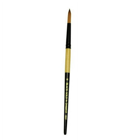 Dynasty Black Gold Brush - Round, Short Handle, Size 10