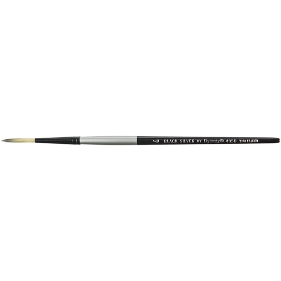 Dynasty Black Silver Brush Long Liner Size 0