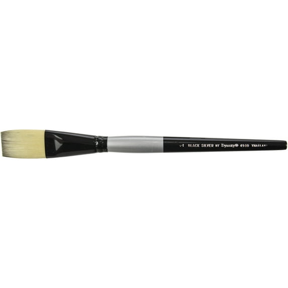 Dynasty Black Silver Brush Stroke 1"