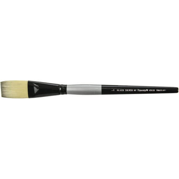 Dynasty Black Silver Brush Stroke 1"