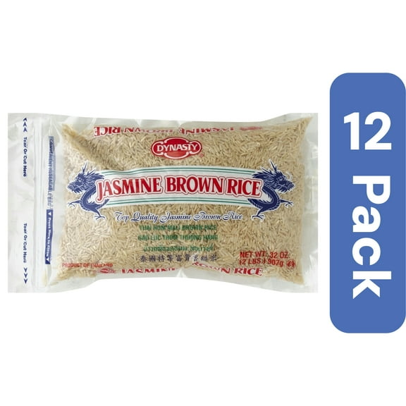 Dynasty Brown Jasmine Rice 2 lb (Pack of 12)