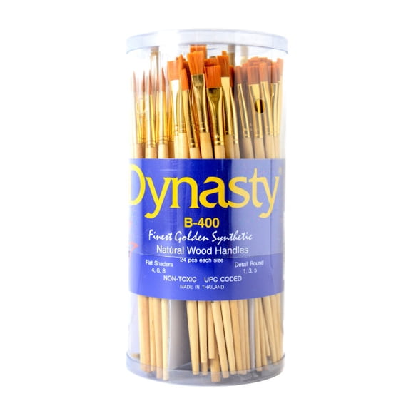 Dynasty  Fine Camel Hair B-100 Round Brushes (Canister of 144)