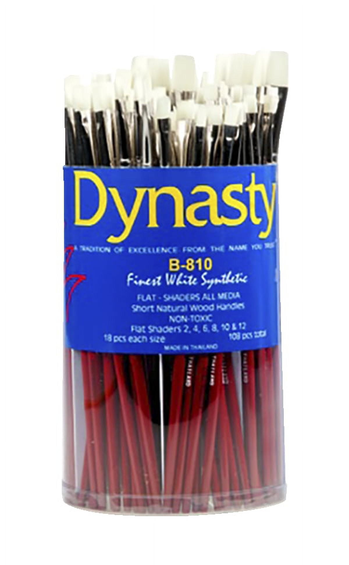 Dynasty B-810 Watercolor Paint Brushes and Canister, Assorted Sizes, Set of 109