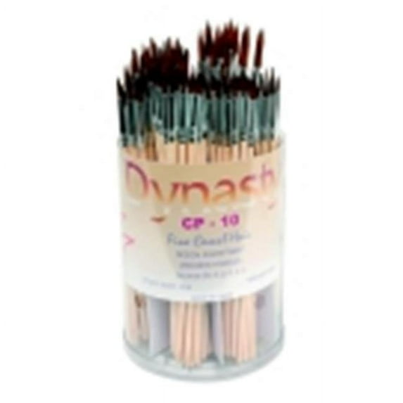 Dynasty Cp-10 Fine Round Paint Brush Assortment - Assorted Size- Tan- Pack 144