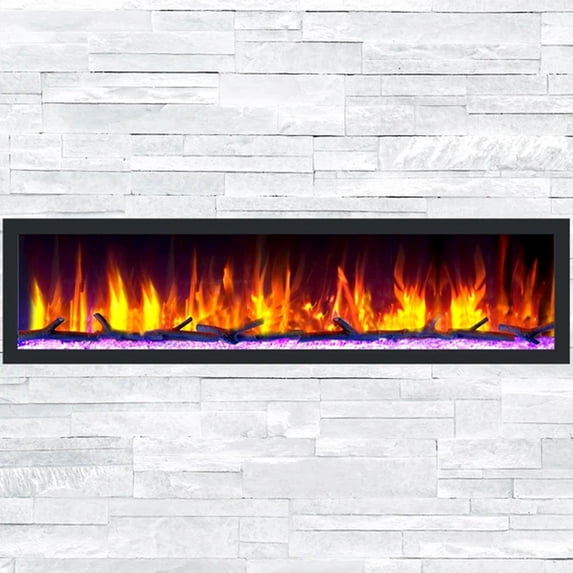 Dynasty Fireplaces Cascade BTX74 74.50 Inch Electric Wall Fireplace Decor