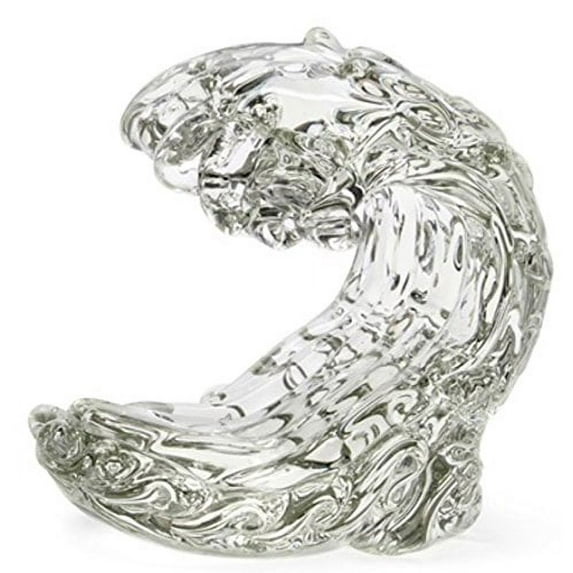 Dynasty Gallery Art Glass Clear Mega Wave 8.5"