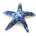 thumbnail image 1 of Dynasty Gallery Hand Blown Glass Walking Starfish, Blue Glows in the Dark, 1 of 1