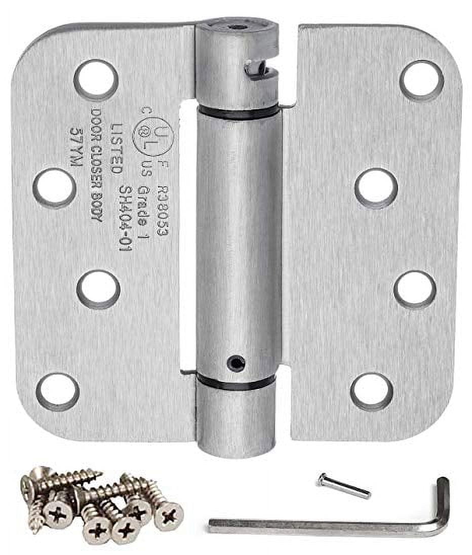 Dynasty Hardware Commercial Grade Ball Bearing Door Hinge 4-1/2 x 4-1/2  Full Mortise Stainless Steel, Non-Removable Pin - 3- PACK