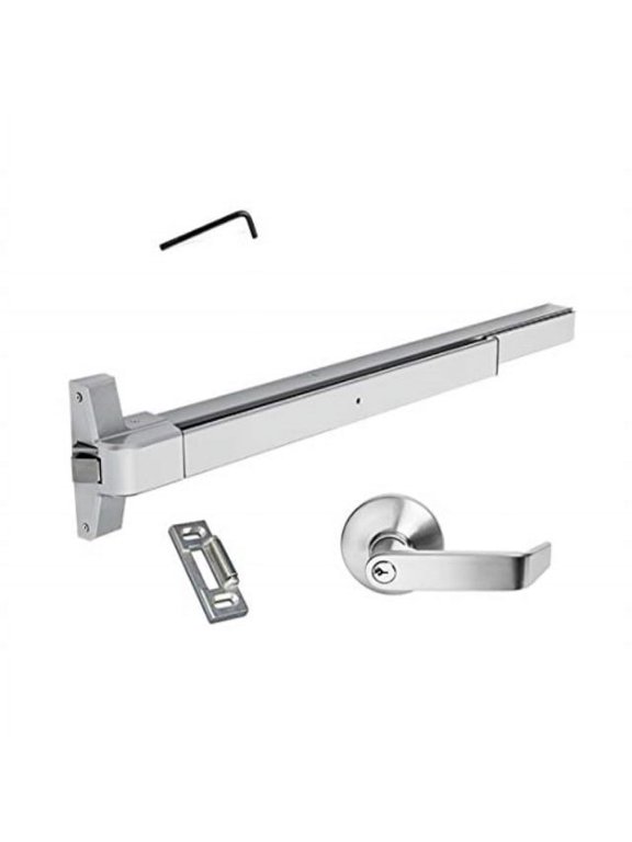 Push Bar Panic Exit Device Aluminum with Exterior Lever