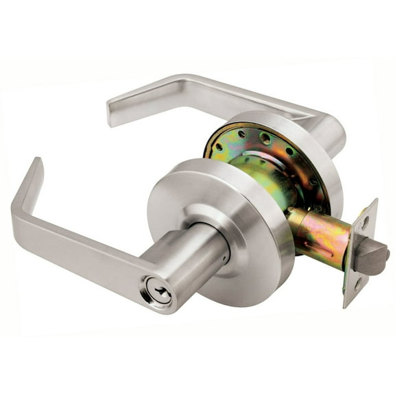 Dynasty Hardware AUG-03-26D Grade 2 Commercial Duty Classroom Function Keyed Lever Lockset, ADA, Satin Chrome Finish