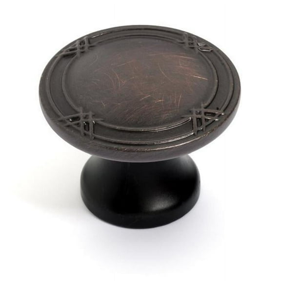 Dynasty Hardware K-4001-10B Super Saver Ribbon & Reed Cabinet Knob- Oil Rubbed Bronze