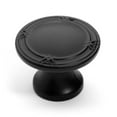 thumbnail image 1 of Dynasty Hardware K-4001-FB Super Saver Ribbon & Reed Cabinet Knob- Flat Black, 1 of 5