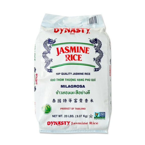 Dynasty Jasmine Rice, 20 lb bag, (Pack of 1), Allergens not contained
