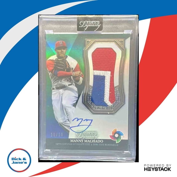 Dynasty Manny Machado #DWBC-MM2 World Baseball Classic Autographed Patch Autographed Baseball Trading Card