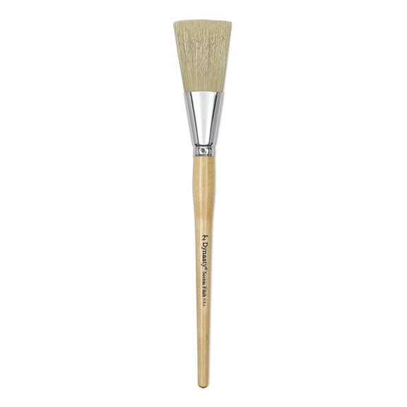 Dynasty Red-Letter White Bristle Brush - Scenic Fitch, Long Handle, Size 2
