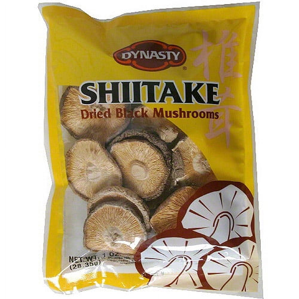 Dynasty Shiitake Dried Black Mushrooms, 1 oz, (Pack of 12)