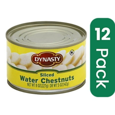 Dynasty Sliced Water Chestnuts 8 oz (Pack Of 12)