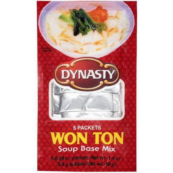Dynasty Soup Base Mix, Won Ton, 0.28 Oz, 5 Ct