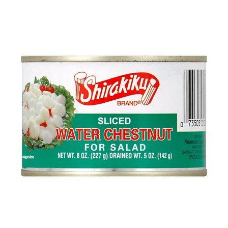 Shirakiku Water Chestnuts Sliced, 8 oz, Contains Chestnuts, Does Not Contain Dairy