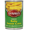 thumbnail image 1 of Dynasty Whole Baby Sweet Corn, 15 oz [Pack of 12], 1 of 1