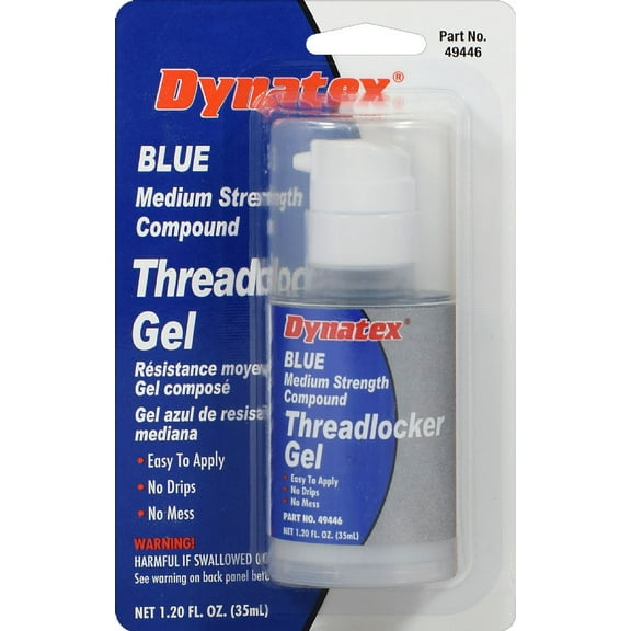 Dynatex 49446 Blue Medium Strength Threadlocker Gel 35ml Pump