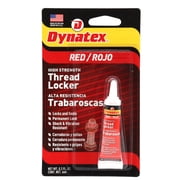 Dynatex Red High Strength Threadlocker 0.20 oz Bottle - Permanent Lock, Anaerobic, Large Fasteners, Vibration & Solvent Resistant (Single)