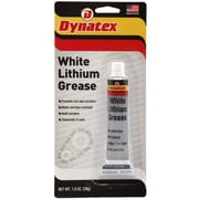 Dynatex White Lithium Grease 1 oz Tube - Multi-Purpose Lubricant for Automotive, Garage Doors, Hinges, Chains, Latches Single