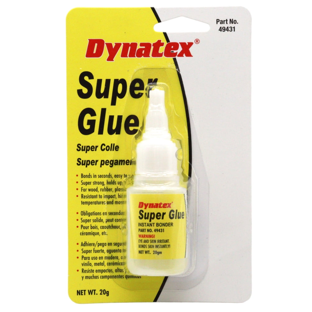 Dynatex .70 oz Super Glue Instant Adhesive - Bonds Glass Metal Plastic Rubber, 5000 PSI Strength, Clear Bond, Up to 175°F, Stronger Than Standard (Single)